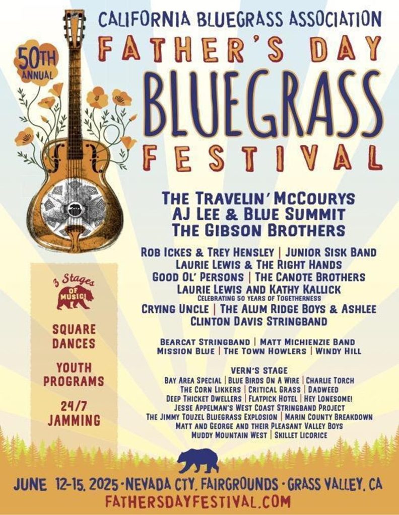 This Weekend: 50th Annual Father’s Day Bluegrass Festival Celebrates Golden Anniversary in Grass Valley, June 12–15