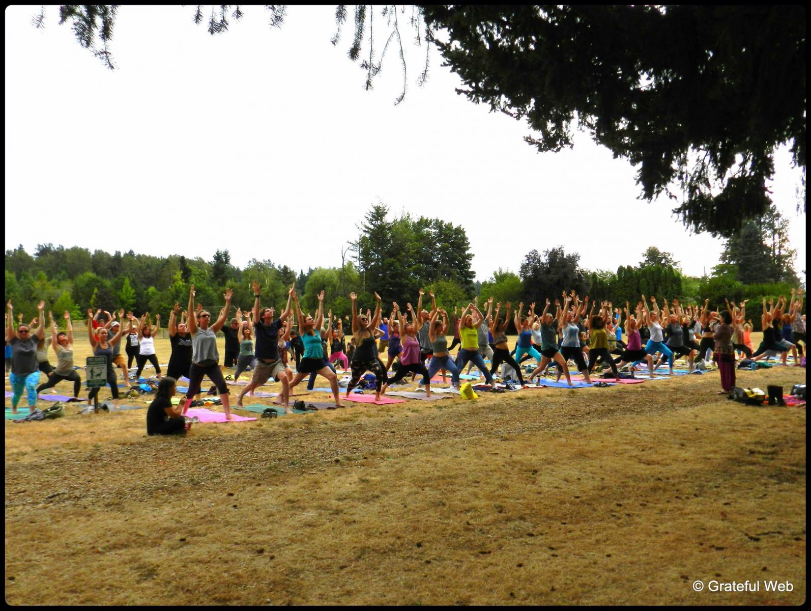 Yoga before the show with Michael Franti and friends