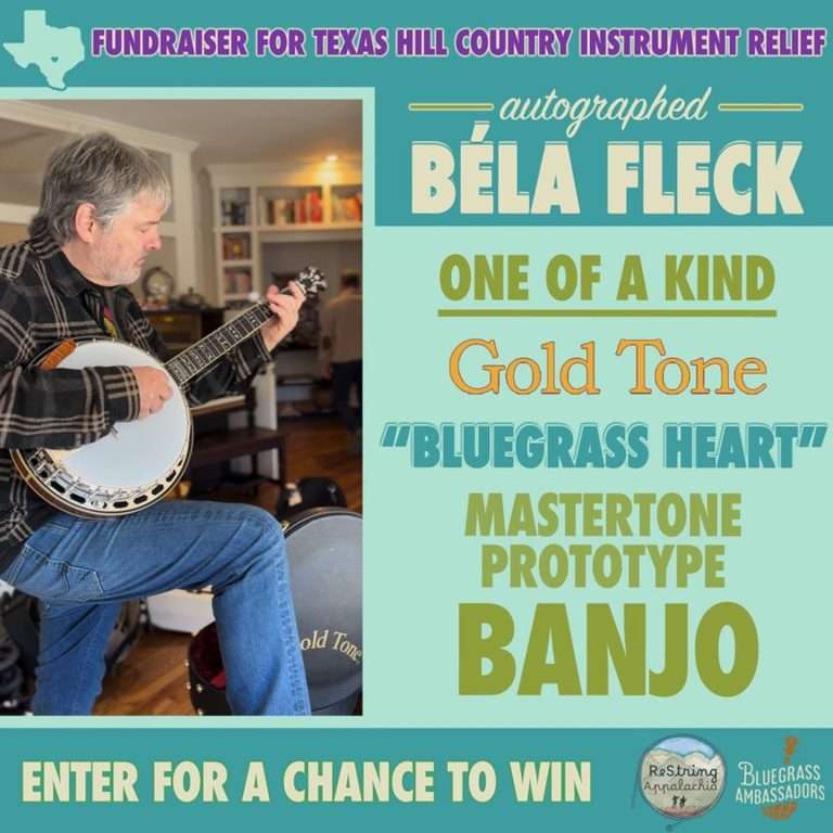 ReString Appalachia Fundraiser: Signed BÉLA FLECK Gold Tone Banjo for Texas Hill Country Instrument Relief