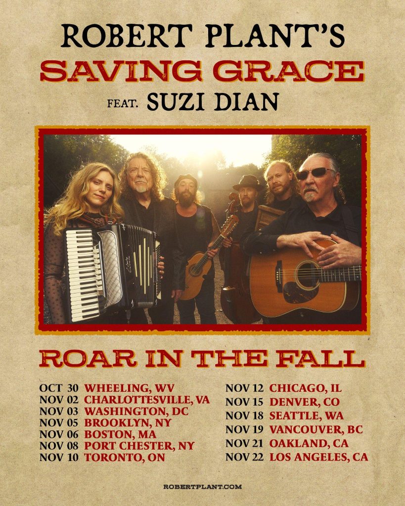 Robert Plant Launches Saving Grace — Debut Album with Suzi Dian Out Sept 26; U.S. Tour Announced