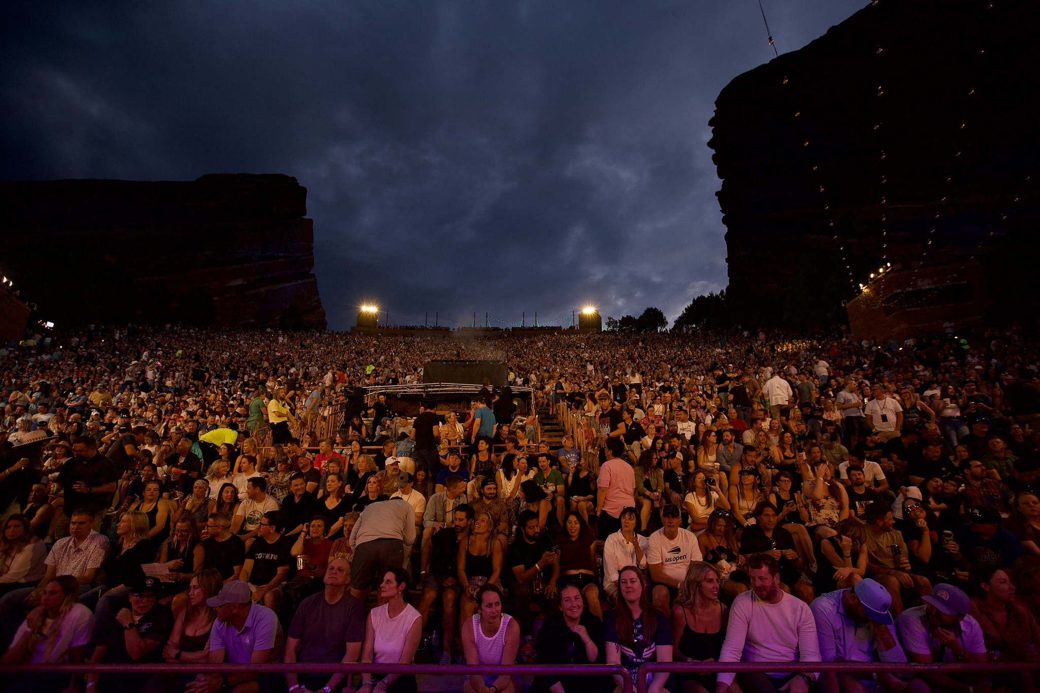 The Colorado crowd between sets at Red Rocks