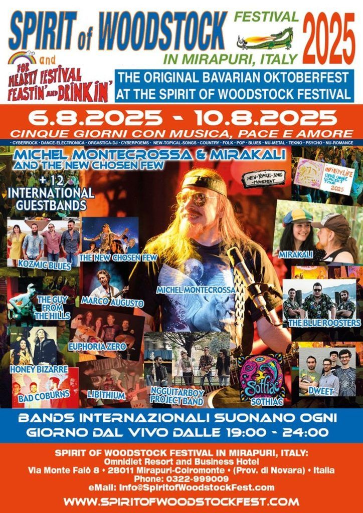Spirit of Woodstock Festival 2025 Returns to Mirapuri, Italy