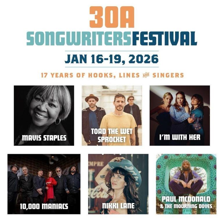 30A Songwriters Festival 2025 announces 2026 headliners including Mavis Staples, I'm With Her, Nikki Lane and more