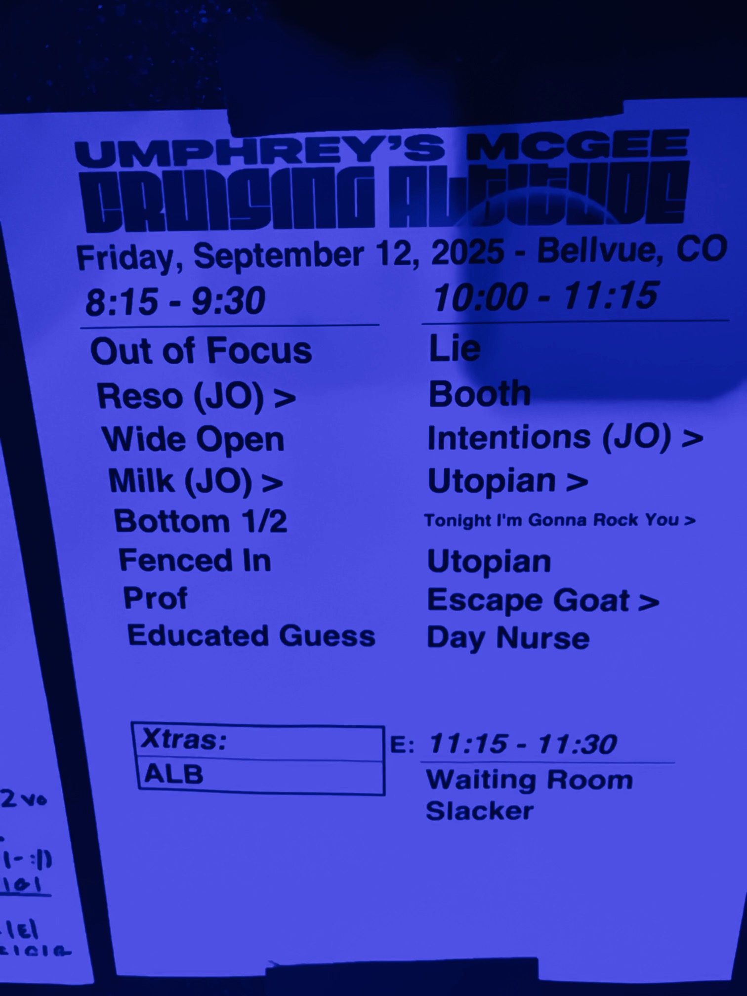 the music last night at the Mish