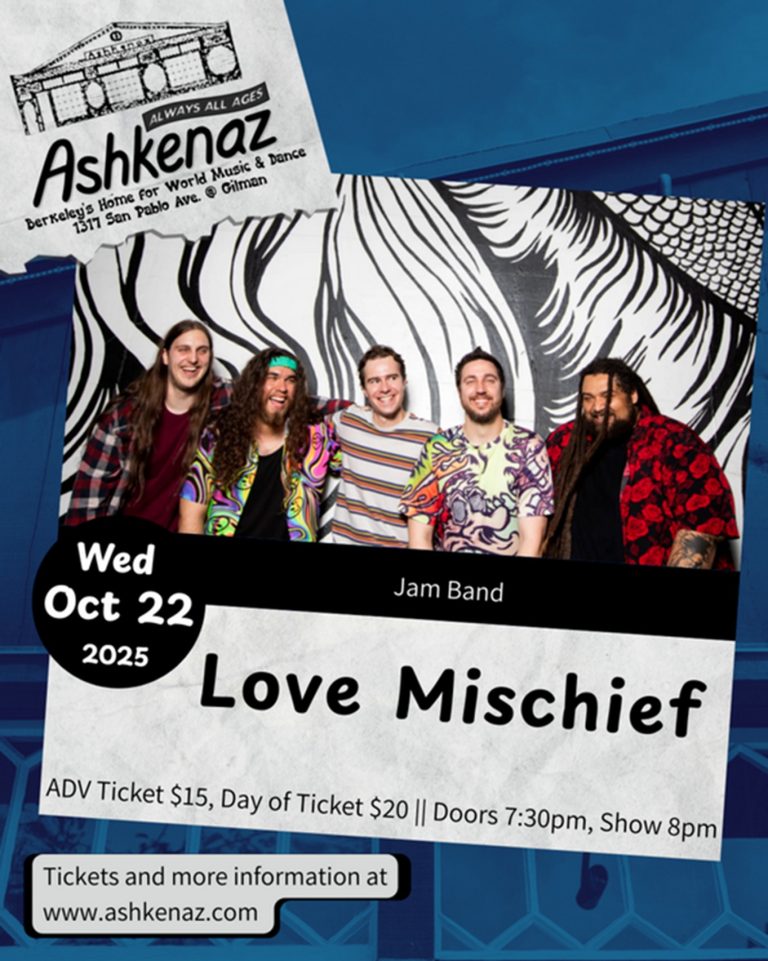 Ashkenaz October & November Highlights: Celebrating Jerry Garcia, Zydeco Nights, Reggae Vibes, and More