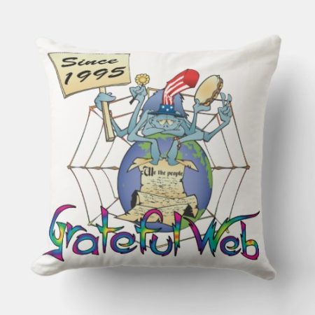 Grateful Web Spy Dye Throw Pillow
