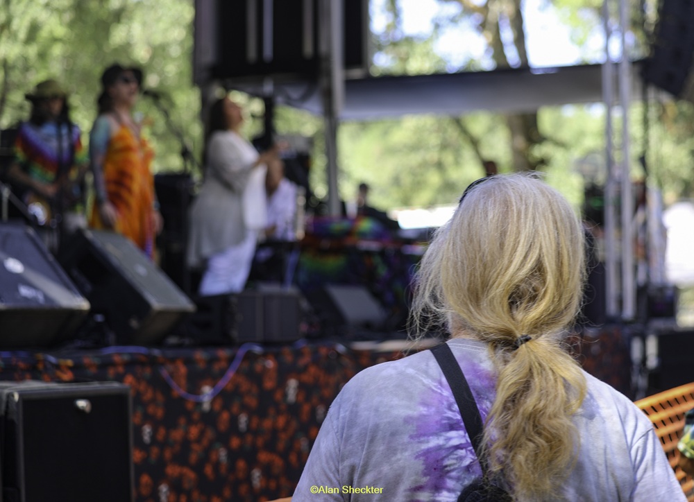 Doug Clifton enjoys the music of Jerry's Middle Finger at the Days Between Festival in Laytonville, Calif., in August 2022.