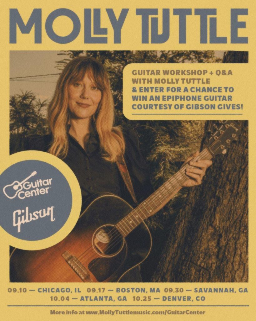 Gibson and Guitar Center announce Molly Tuttle Guitar Workshop and Q&A, In-store events at select Guitar Center locations this Fall