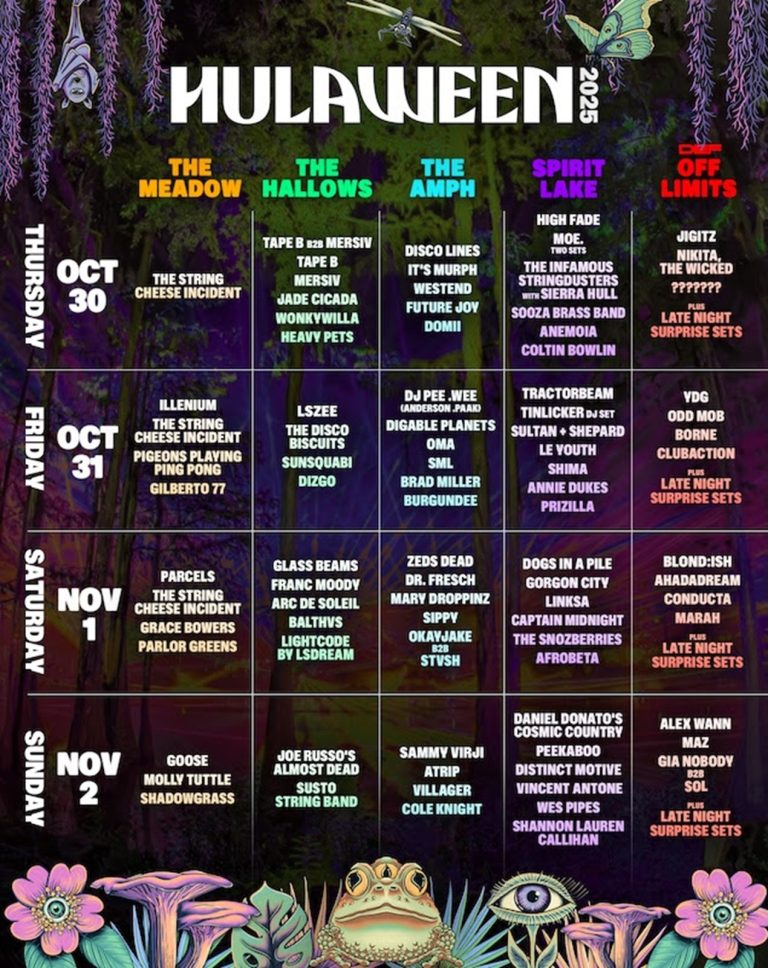 Hulaween reveals daily stage lineups and four immersive themes for its 12th annual celebration