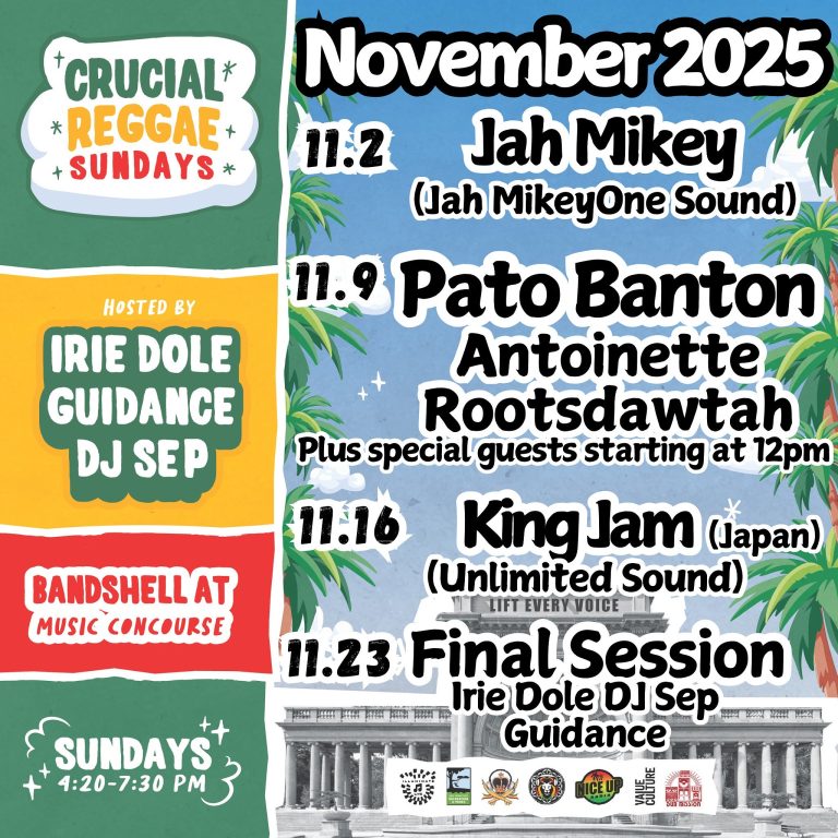 Crucial Reggae Sundays Closes 2025 Season with Pato Banton, Jah Mikey, King Jam, and More at Golden Gate Park