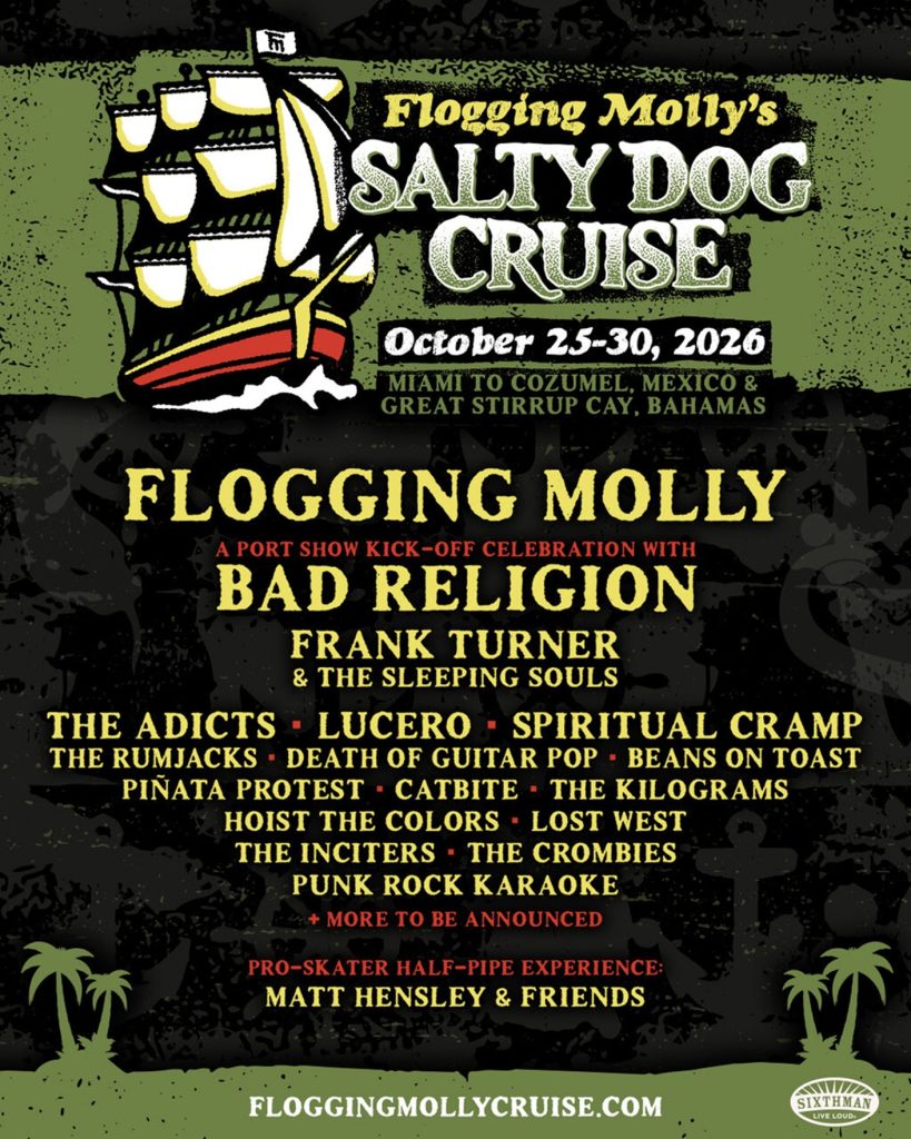 Flogging Molly and Sixthman Announce 2026 Cruise Lineup
