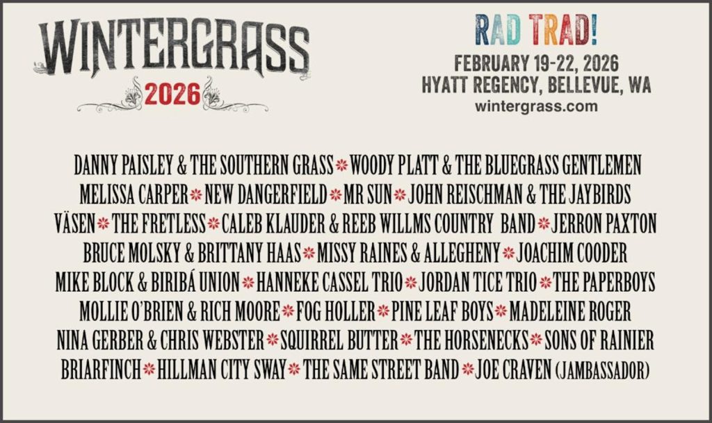 WINTERGRASS SHARES OFFICIAL LINEUP AND 'RAD TRAD' THEME FOR 2026 MUSIC FESTIVAL