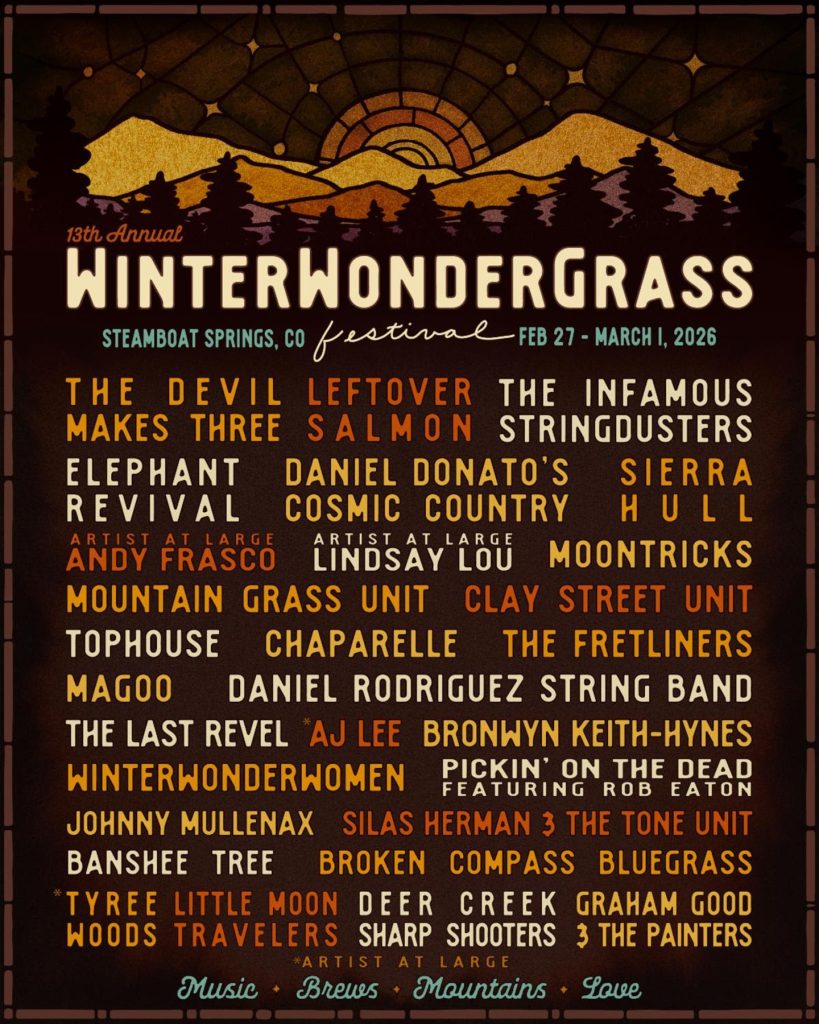 WinterWonderGrass Steamboat 2026 Lineup Announced: The Devil Makes Three, Leftover Salmon, Stringdusters, Daniel Donato & More