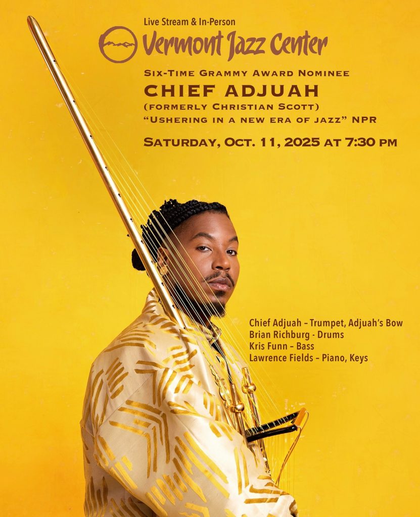 Chief Xian aTunde Adjuah to Perform at Vermont Jazz Center October 11