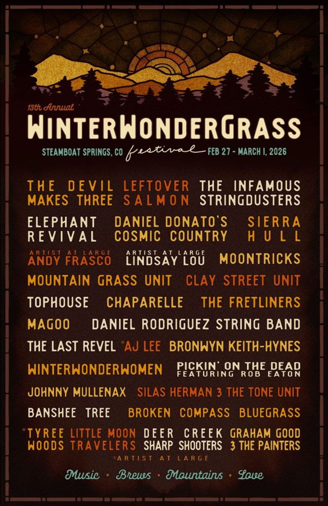 WinterWonderGrass Steamboat 2026 Announces Lineup: Leftover Salmon, Infamous Stringdusters, Devil Makes Three & More