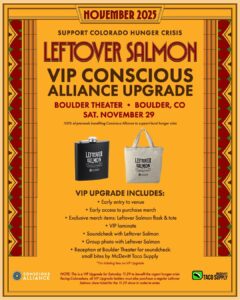 Leftover Salmon Announce VIP Thanksgiving Upgrade Benefiting Conscious Alliance