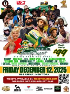 Jamaica Strong Benefit Concert Announced for December 12, 2025 at UBS Arena