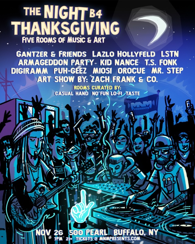 The Night B4 Thanksgiving Takes Over Buffalo’s 500 Pearl with Five Rooms of Music & Art