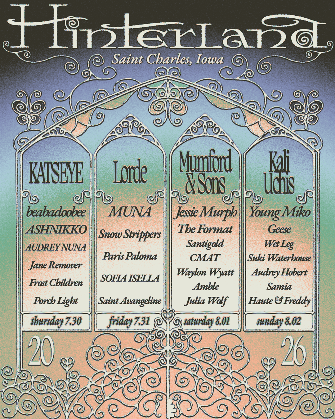 Hinterland Music Festival announces 2026 artist lineup