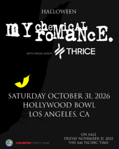 My Chemical Romance Announces Final Two 2026 Performances at The Hollywood Bowl