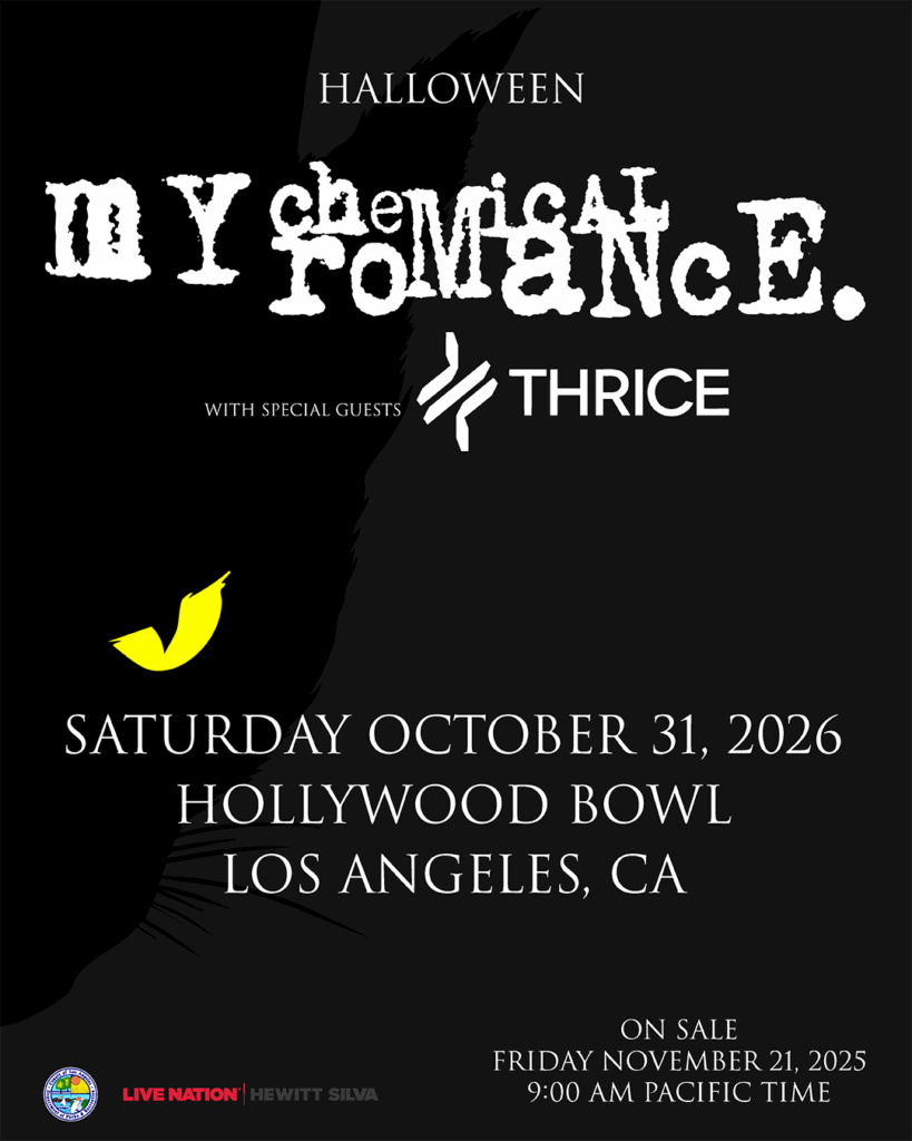 My Chemical Romance Announces Final Two 2026 Performances at The Hollywood Bowl