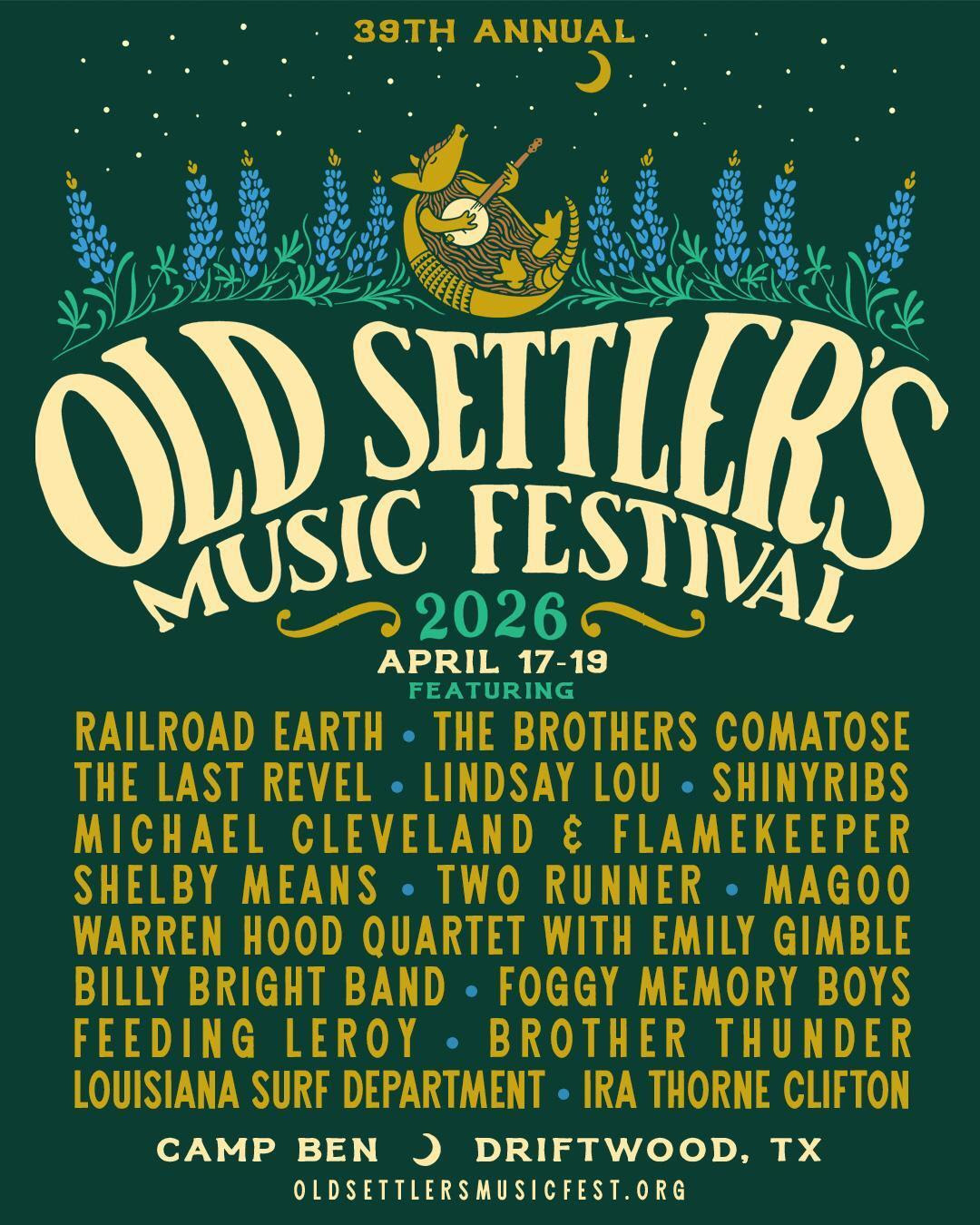 Old Settler’s Music Festival 2026 Lineup Announced for April 17–19