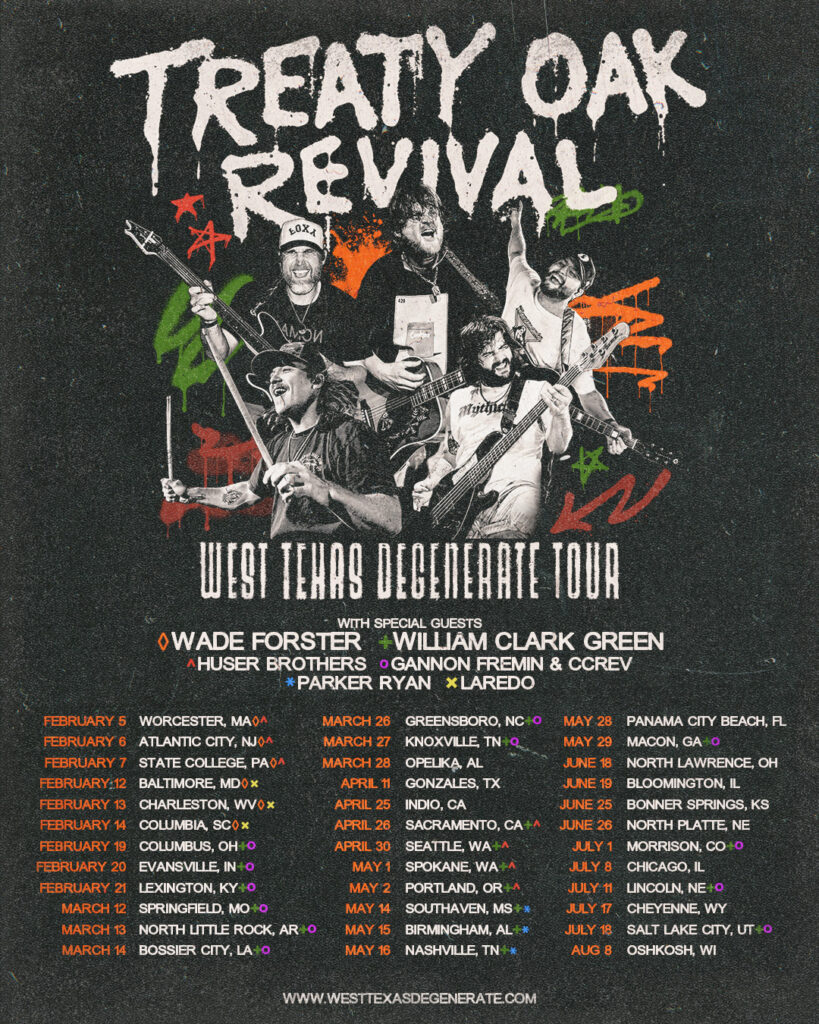 TREATY OAK REVIVAL ANNOUNCE 2026 HEADLINE TOUR