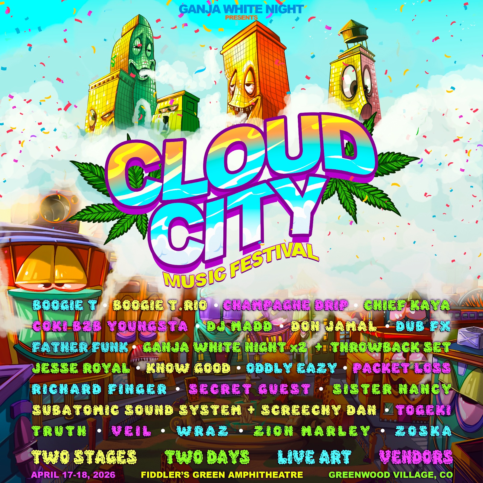 Cloud City Music Festival Comes to Fiddler’s Green April 17–18, 2026